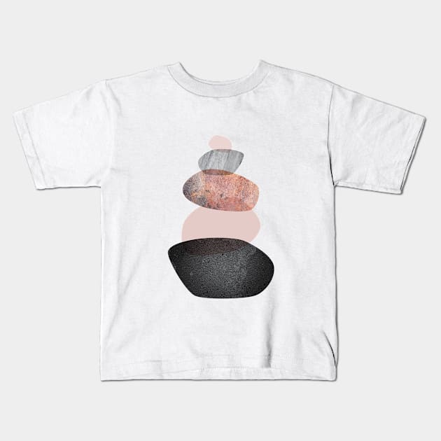 Balancing Stones Kids T-Shirt by UrbanEpiphany